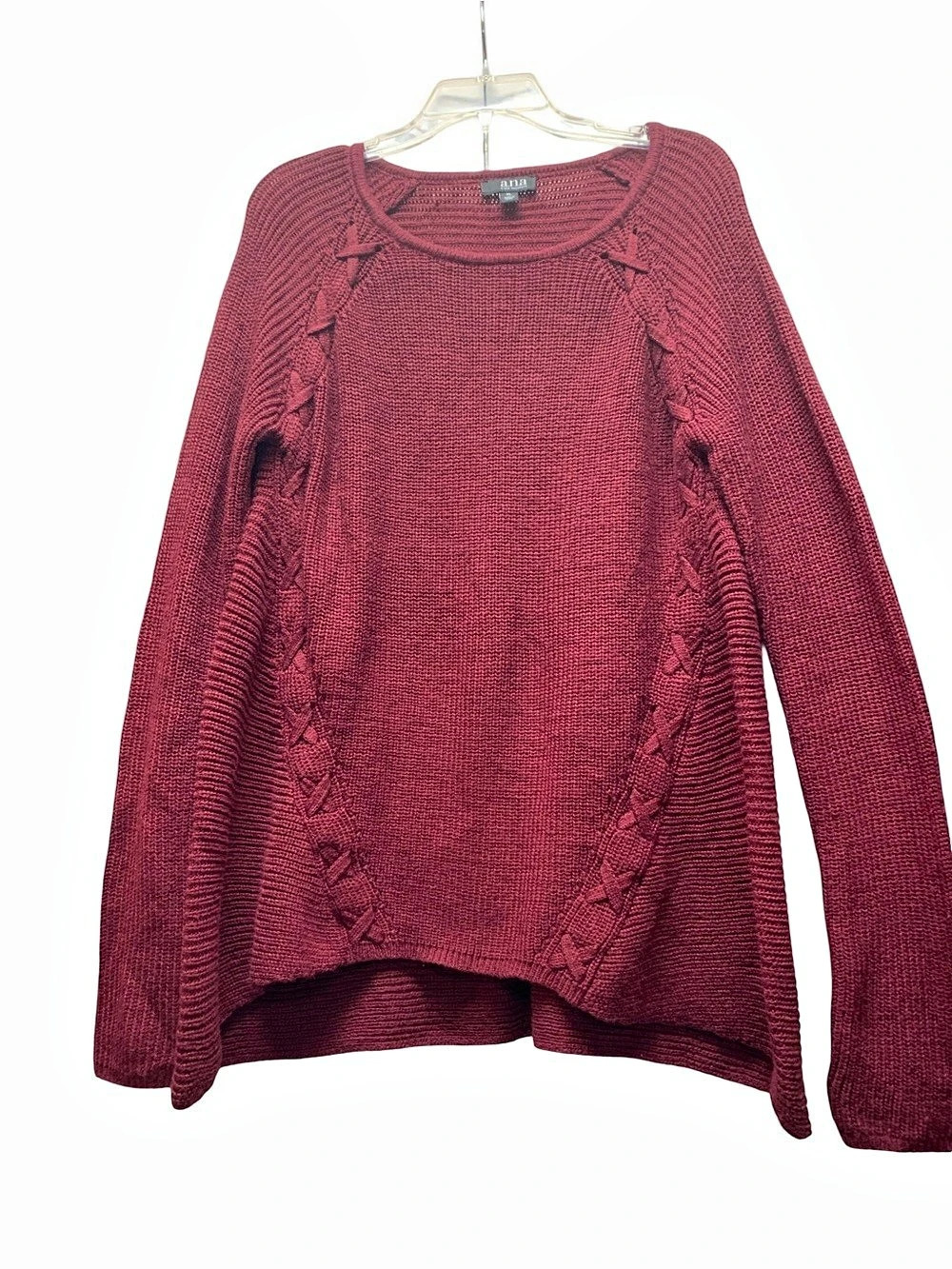 a.n.a New Approach Textured Knit Sweater in Red XL Like New